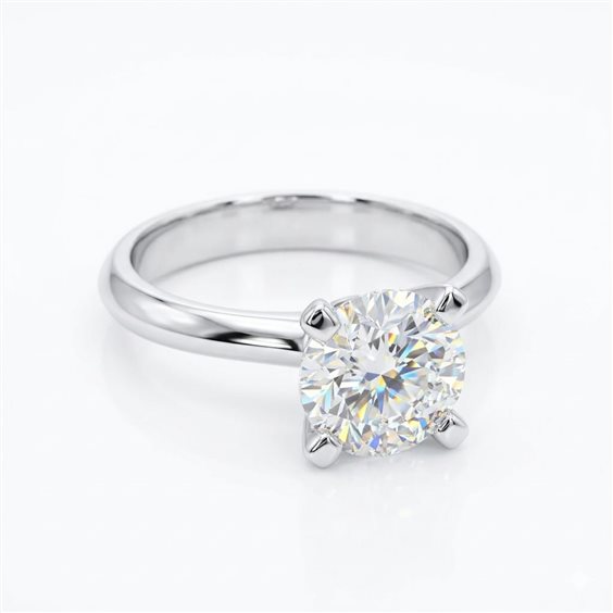 Anello Breda Gioielli Donna in Oro bianco Diamante Lab Grown 2.35 Ct ANELLO SOLITARIO 4 PUNTE - ANELLO SOLITARIO 4 PUNTE